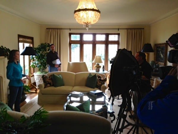 Cylvia Hayes, Oregon's First Lady, gets ready to issue her WWF Earth Hour challenge in the Governor's Mansion.
