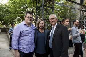 Portland Film Festival Announcement party with PDXFF Executive Director Joshua Leake, Haley Joel Osment (SEX ED, AI, Six Sense) and Portland Mayor Charlie Hales.