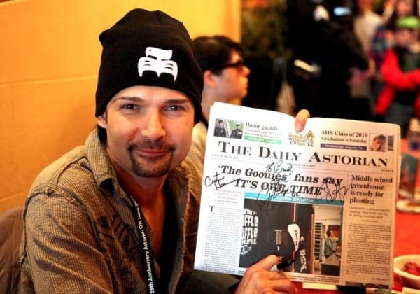  Corey Feldman, who starred in "The Goonies," at an event in 2010. Credit Astoria-Warrenton Chamber of Commerce 